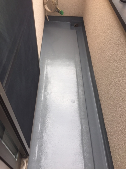 雨漏りによるベランダのウレタン防水工事｜東京都品川区のO様邸