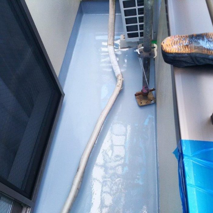 ベランダの防水工事（ウレタン密着工法）｜東京都板橋区大原町のA様邸にて雨漏り修理