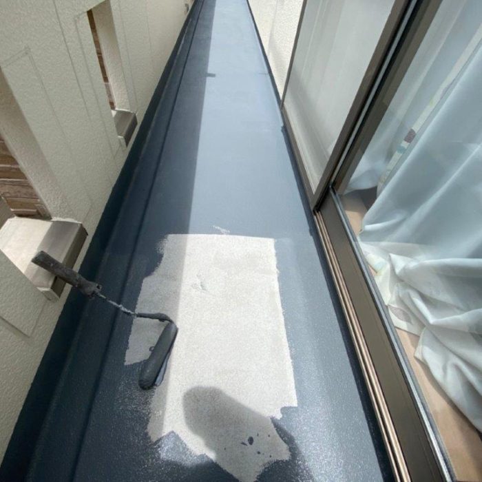 ベランダの防水工事（トップコートのみ）｜東京都江東区のS様邸にて雨漏り修理