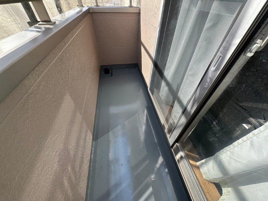 ベランダのトップコート塗布後